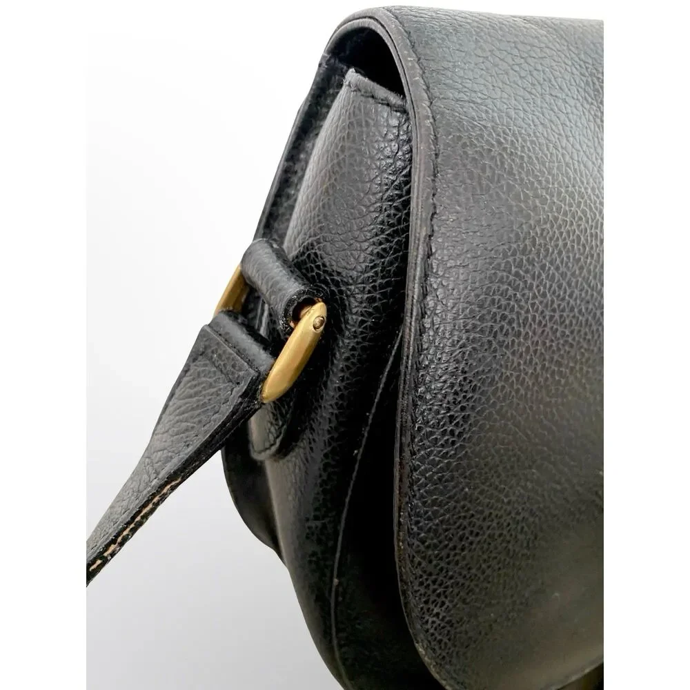 Vintage Coach 1994 Madison Carlyle 4401 Black Leather Crossbody Turnlock Italy - Picture 8 of 13
